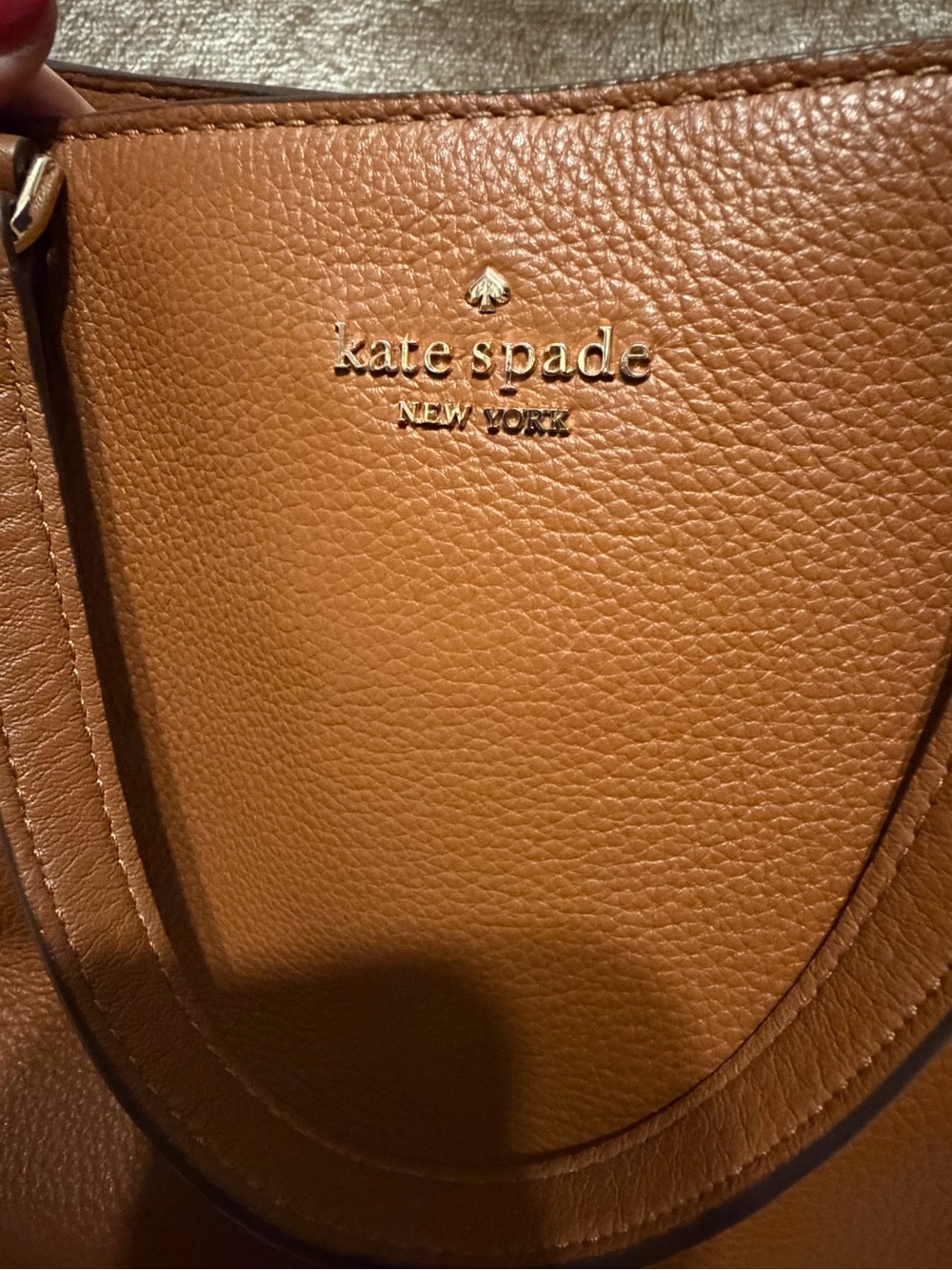 kate spade Cognac Brown Pebbled Leather Satchel - Picture 3 of 4
